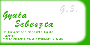 gyula sebeszta business card